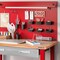Seville Classics UltraHD Lighted Workcenter w/ Wood Top and Pegboard